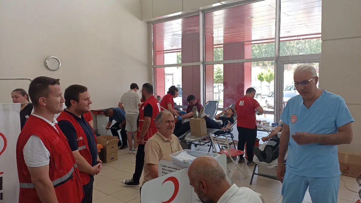 Havza’da kan bağışı kampanyasına yoğun ilgi