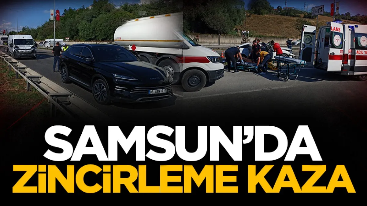 Havza'da zincirleme trafik kazası: 2 yaralı