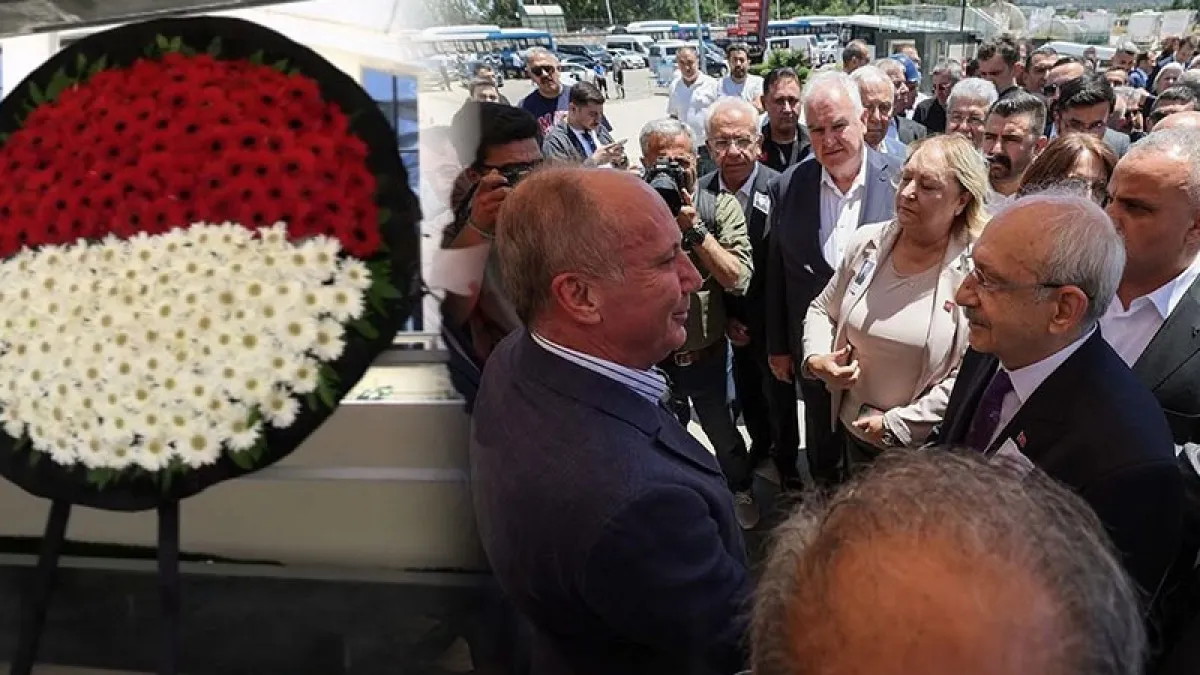 Kılıçdaroğlu'nun katıldığı cenazede olay: Özgür Özel'in çelengine müdahale
