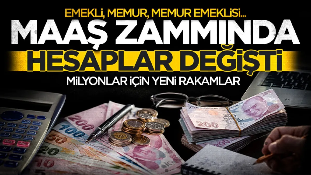 Maaş zammı için hesap değişti: Emekli ve memura yeni rakamlar