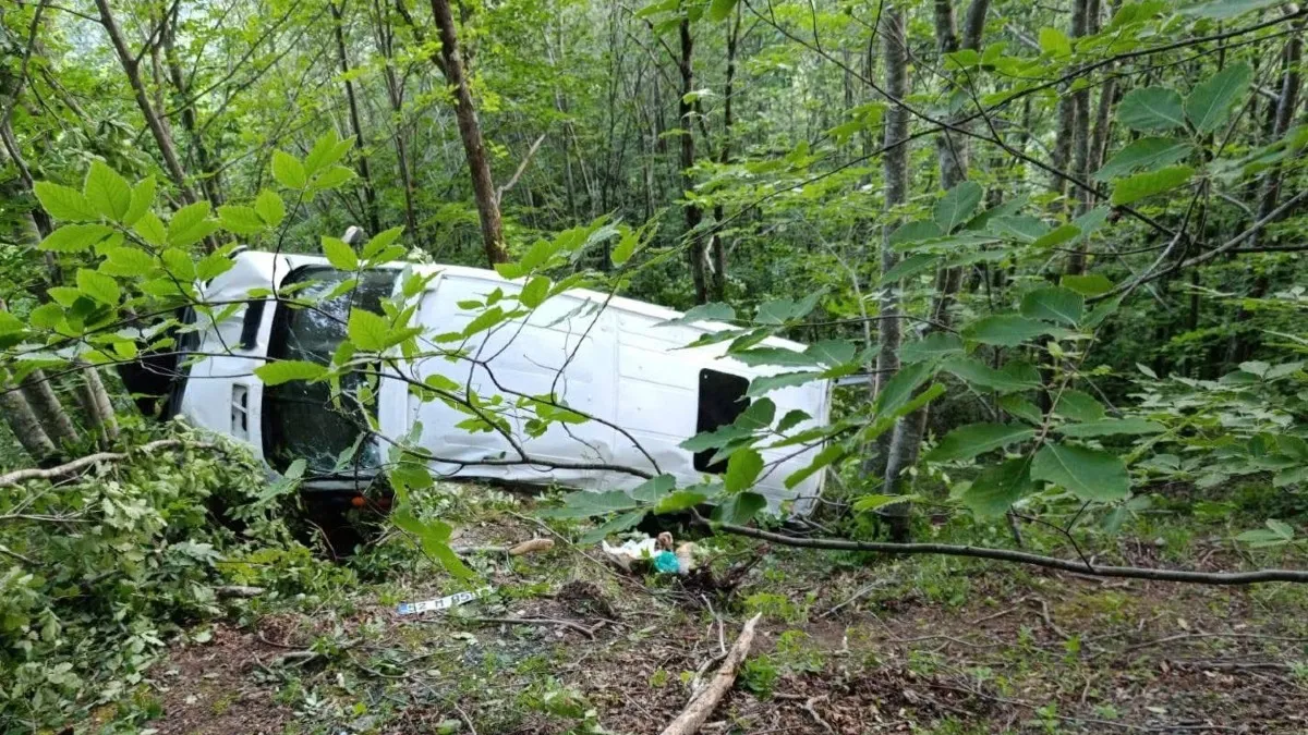 Ordu'da minibüs uçuruma yuvarlandı: 5'i çocuk 10 yaralı