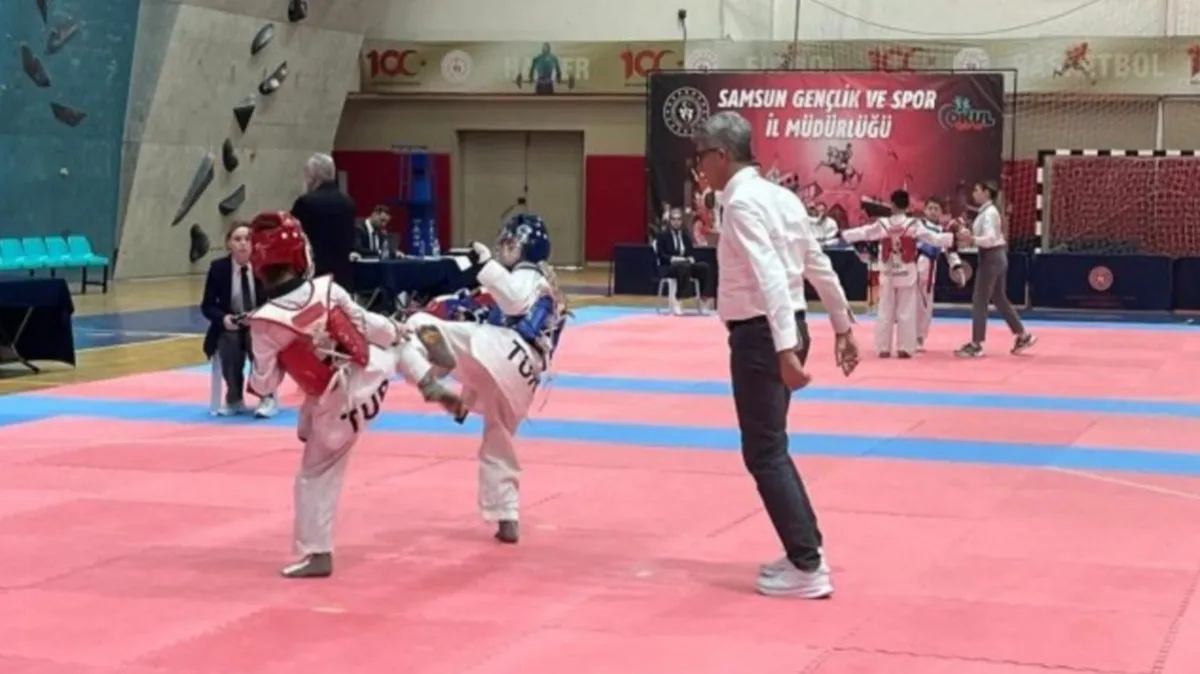 Salıpazarı'nda minik sporcular yeteneklerini sergiledi
