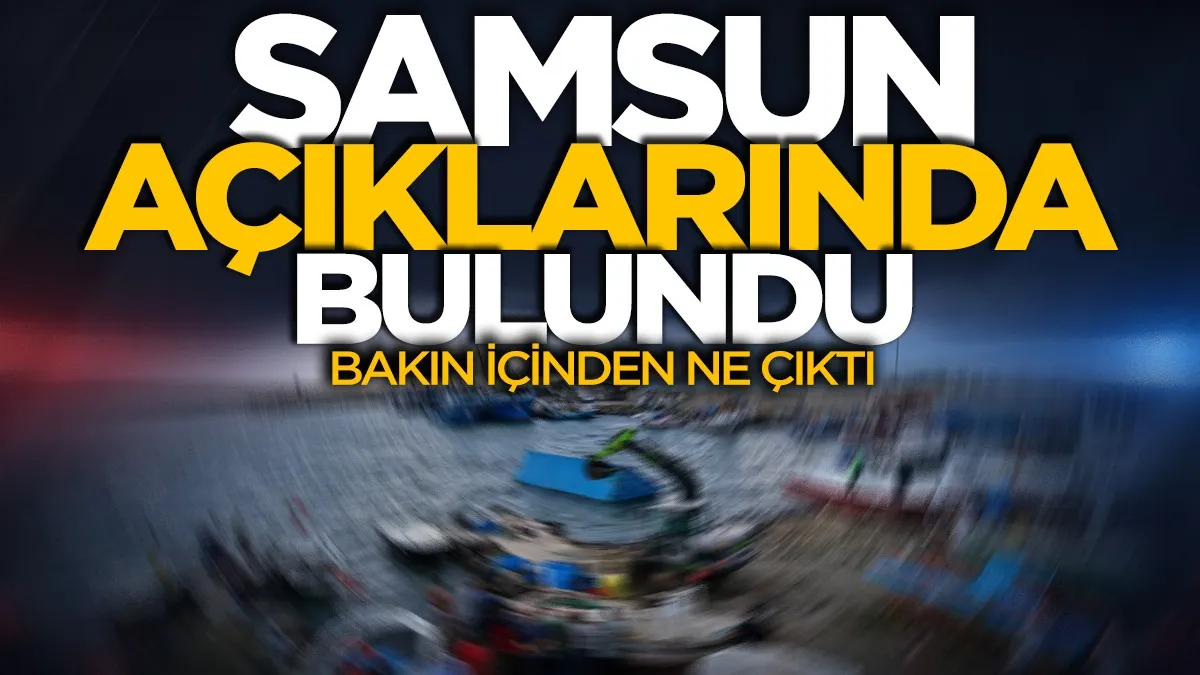 Samsun açıklarında konteyner bulundu: Bakın içinden ne çıktı