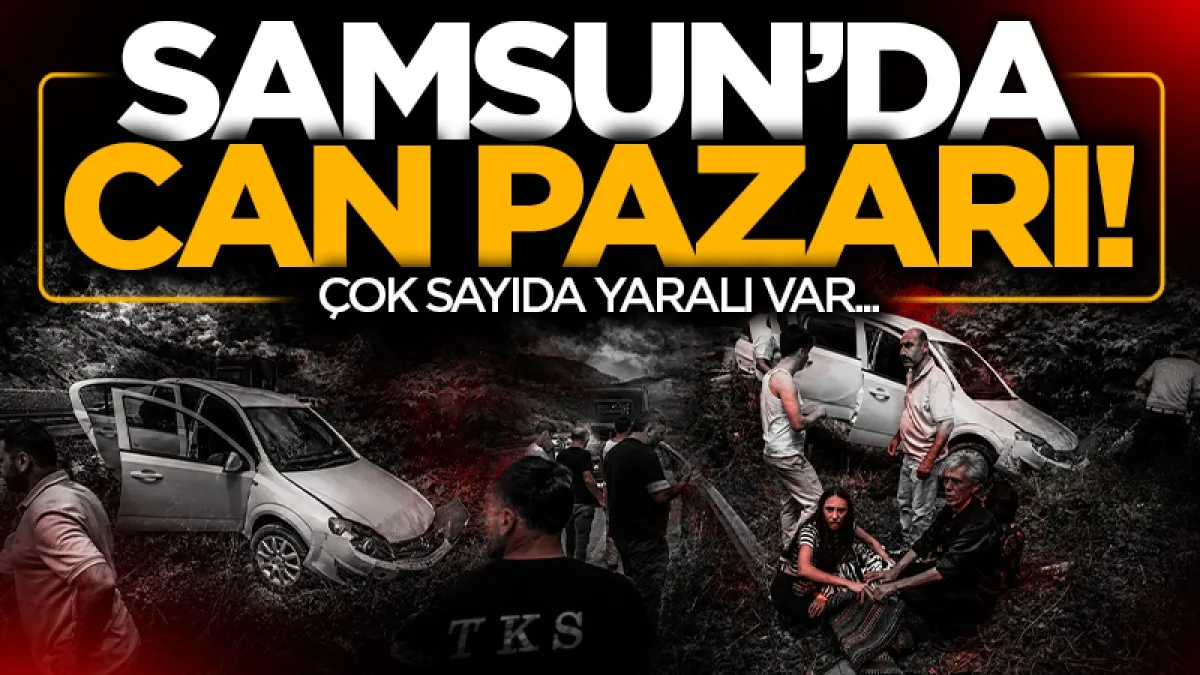 Samsun Ankara Yolunda Feci Kaza: Çakallı Mevkiinde Araçlar Tarlaya Savruldu