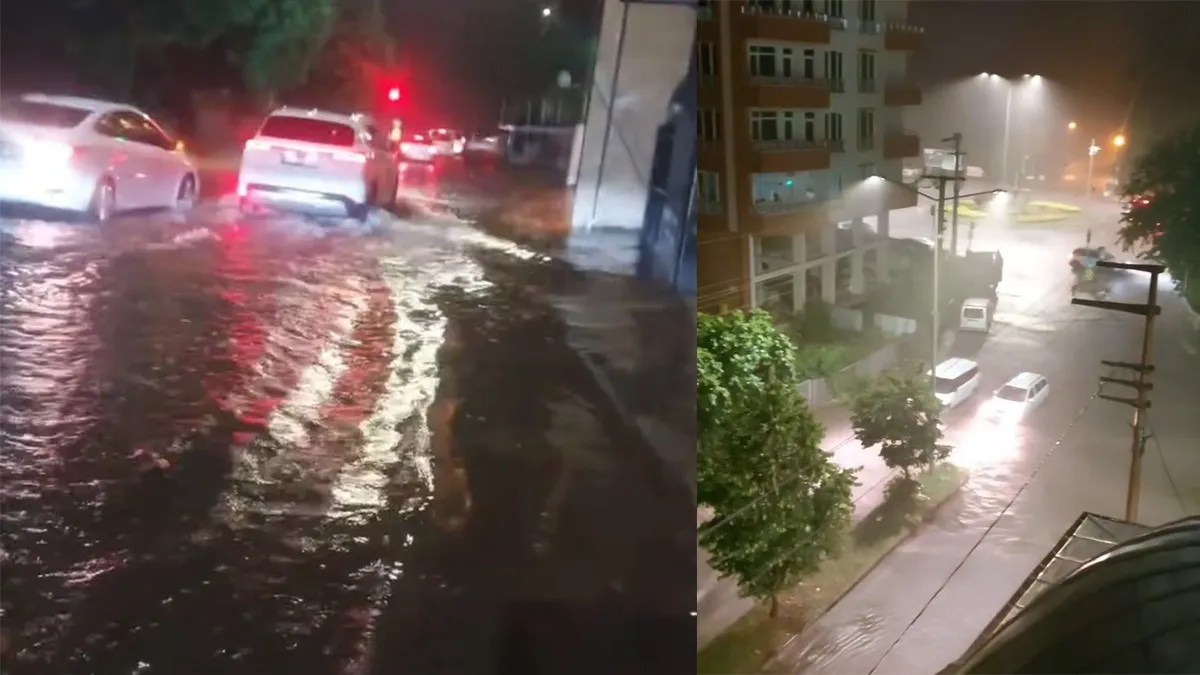 Samsun Çarşamba’da sağanak etkili oldu: Yollar suyla kaplandı