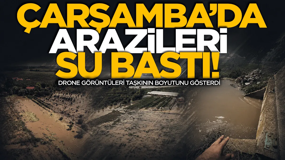 Samsun Çarşamba’da tarım arazilerini su bastı