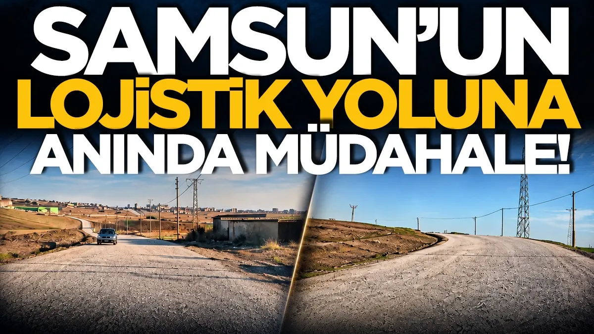 Samsun Gübretaş tesisine uzanan çileli yol düzeltildi
