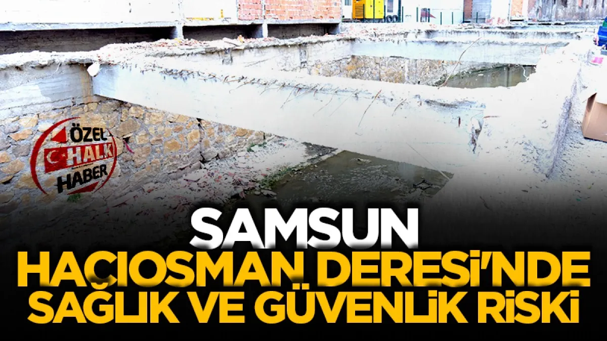 Samsun Hacıosman Deresi'nde sağlık ve güvenlik riski