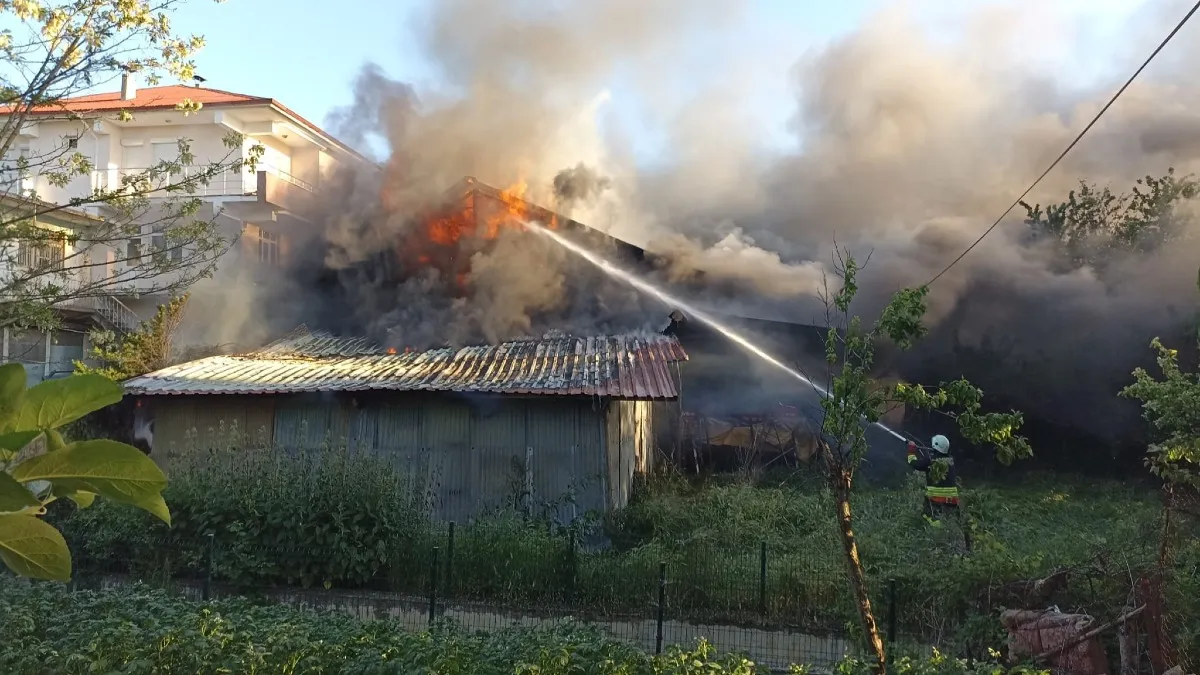Samsun Havza'da korkutan yangın: Müstakil ev alevlere teslim oldu