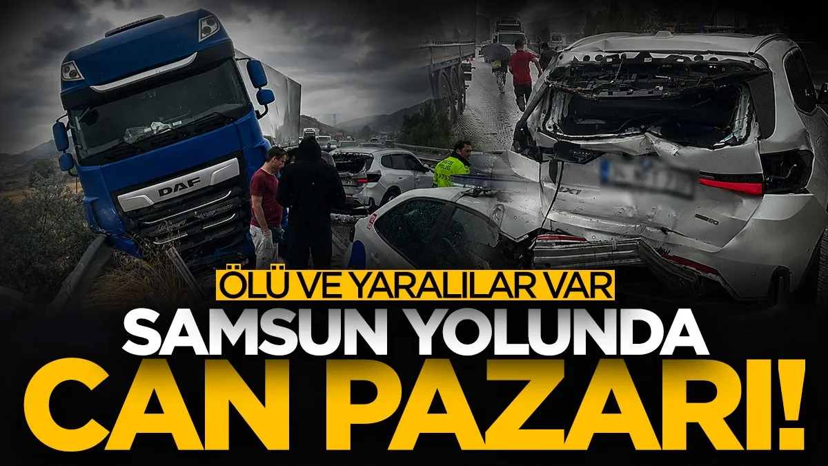 Samsun yolunda can pazarı! Ölü ve yaralılar var...