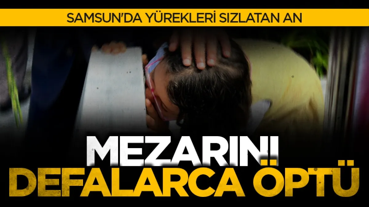 Samsun'da 15 Temmuz anmasında duygusal anlar: Dayısının mezarını defalarca öptü
