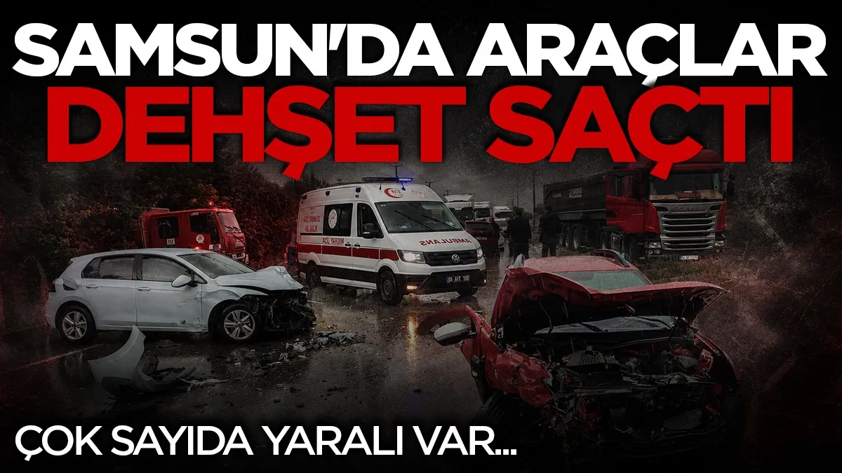 Samsun'da 2 otomobil çarpıştı: Çok sayıda yaralı var