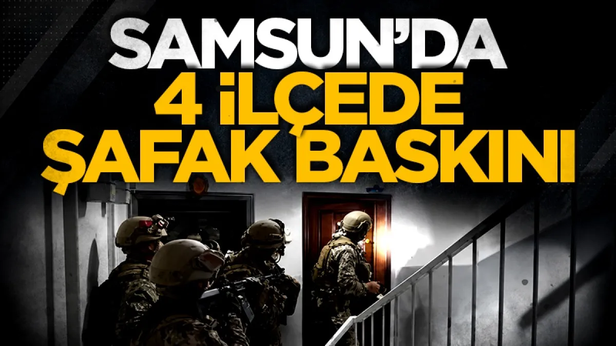 Samsun'da 4 ilçede şafak baskını: 7 gözaltı