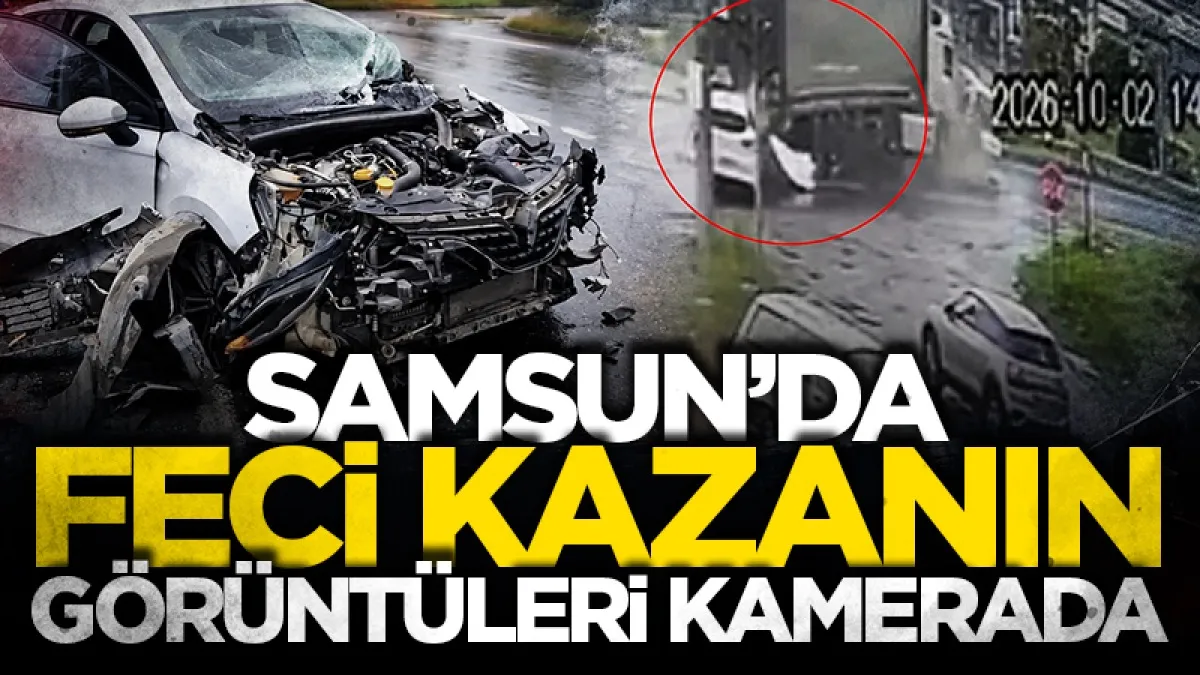 Samsun'da 5 kişinin yaralandığı kazanın kamera görüntüleri ortaya çıktı
