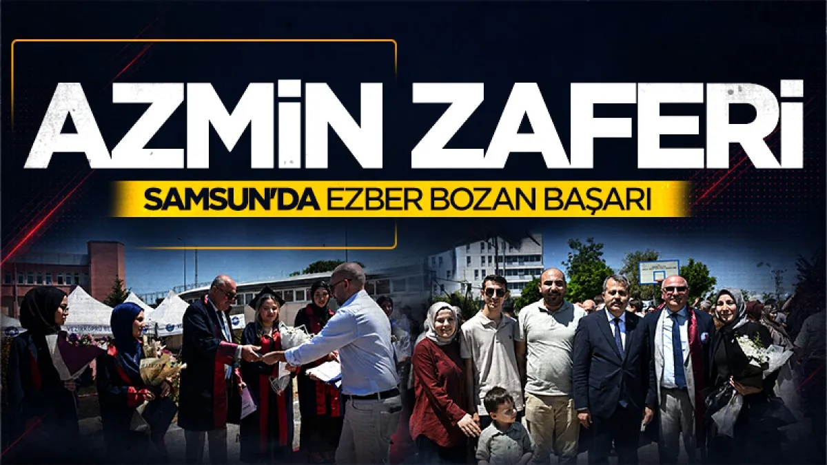 Samsun'da 56 yaşında bölüm birincisi olarak mezun oldu