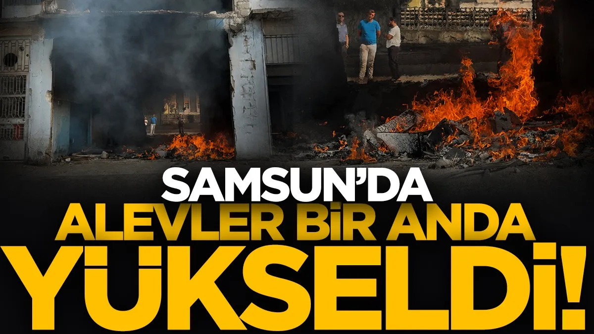 Samsun'da alevler bir anda yükseldi! Gülsan Sanayi Sitesi’nde yangın paniği...