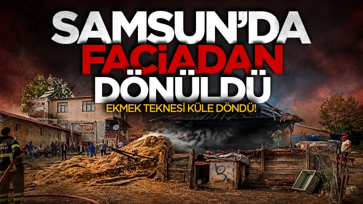 Samsun'da ambarda yangın: 7 ton buğday küle döndü
