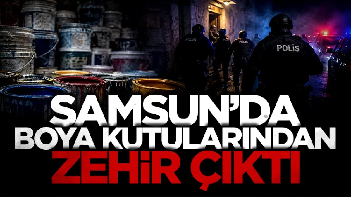 Samsun'da , bagajdaki boya kutularında 2 bin 653 uyuşturucu hap ele geçirdi