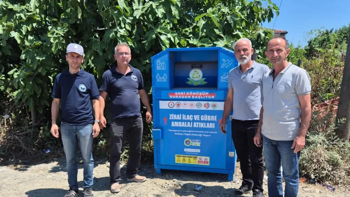 Samsun'da bitki ambalaj atıkları için 105 konteyner