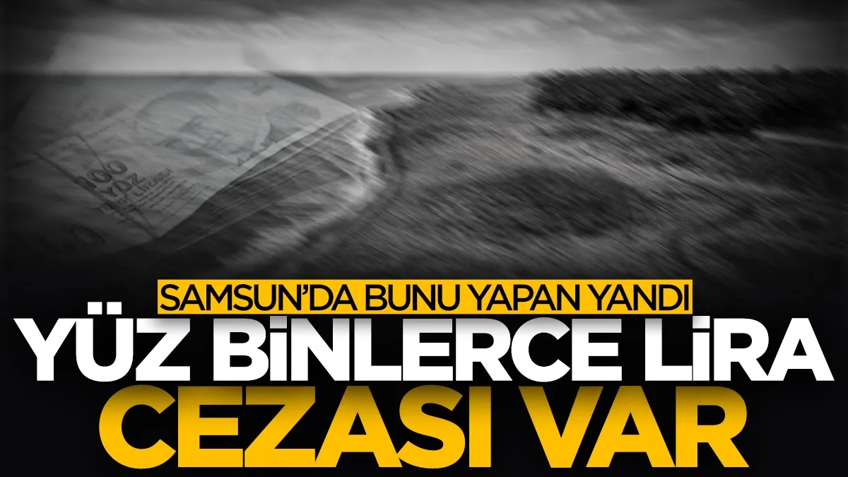 Samsun'da bunu yapan yandı! Yüz binlerce lira cezası var...