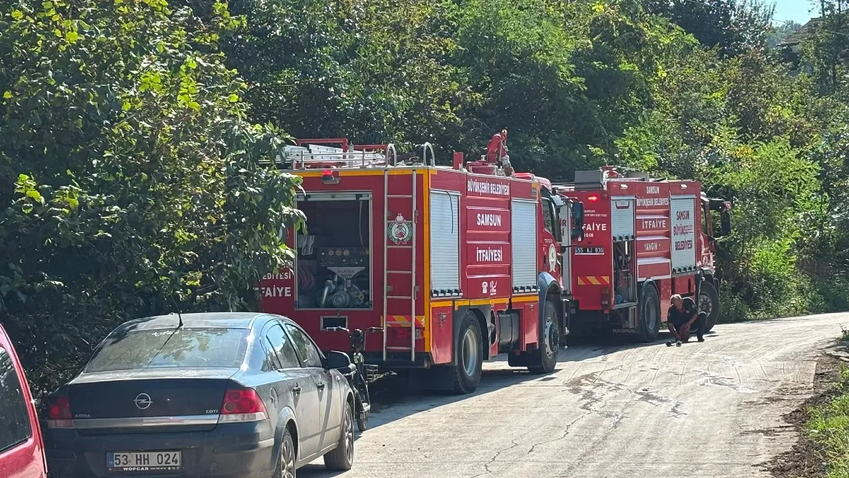 Samsun'da fındık evinde yangın paniği