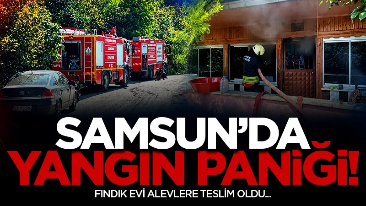 Samsun'da fındık evinde yangın paniği