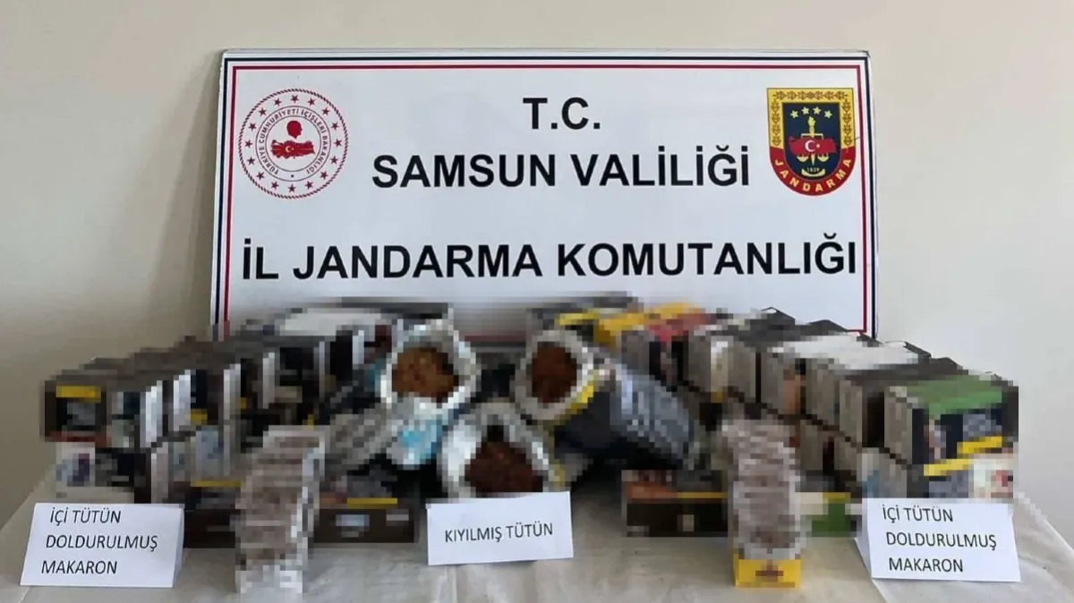 Samsun’da jandarmadan kaçak tütün operasyonu