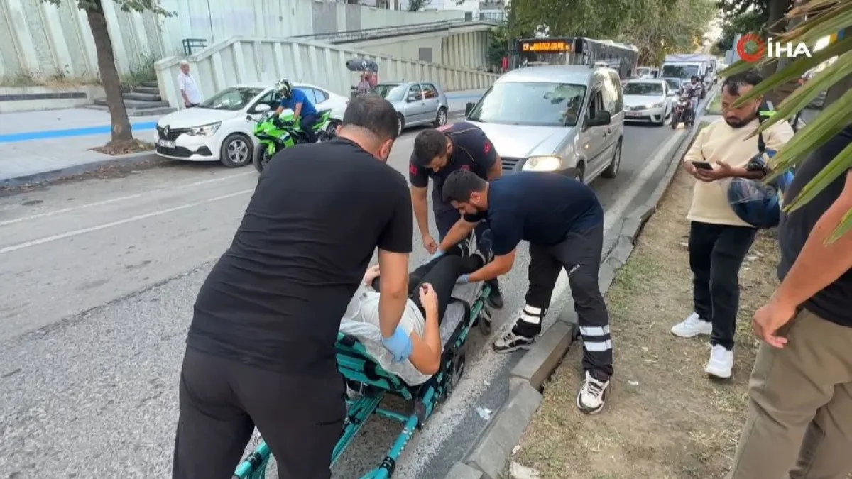 Samsun'da motosiklet kazası: Sürücü yola savruldu