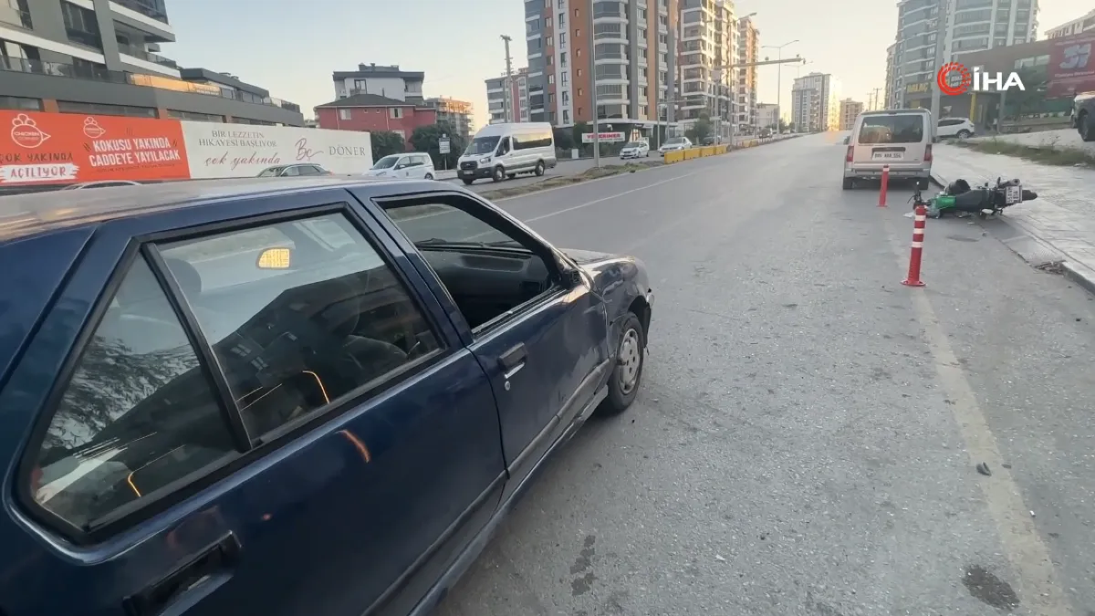 Samsun’da otomobil ile motosiklet çarpıştı: 1 yaralı