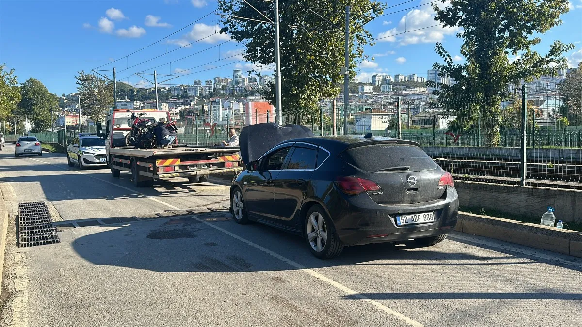 Samsun'da otomobil ile motosiklet çarpıştı: 2 yaralı