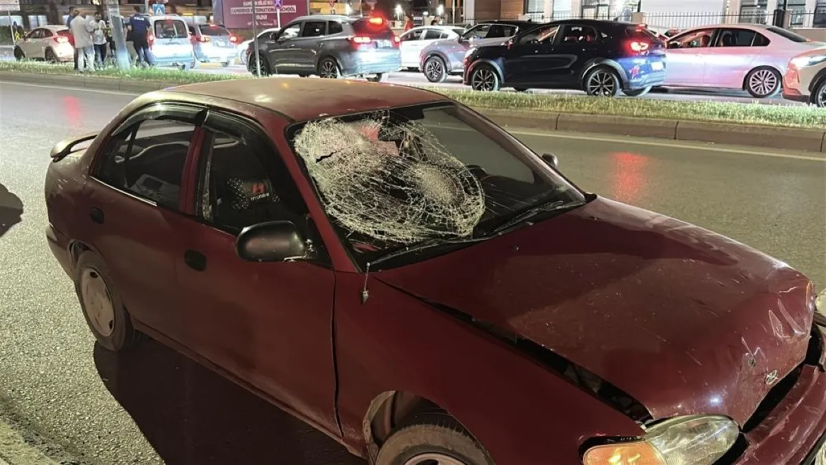 Samsun'da otomobil ile motosiklet çarpıştı