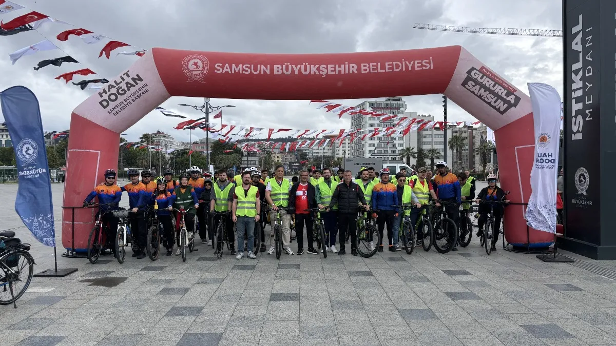 Samsun’da sağlıklı yaşam için pedal çevirdiler