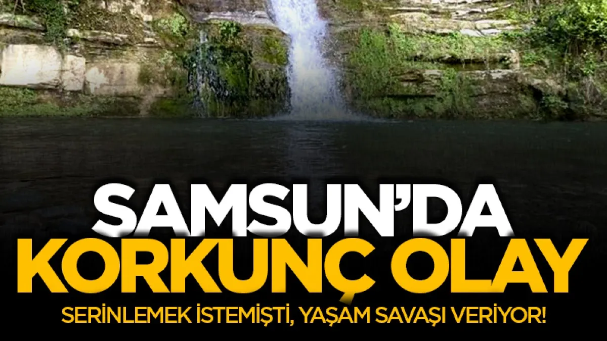 Samsun'da şelaleden düşen genç yaralandı