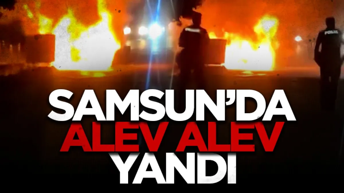 Samsun'da seyir halindeki otomobil alev topuna döndü