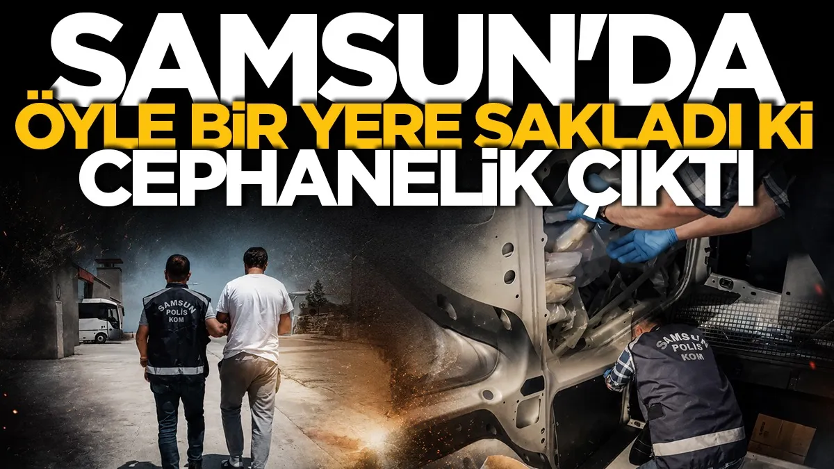Samsun'da silah kaçakçılığı operasyonu: Bölmelerden cephanelik çıktı