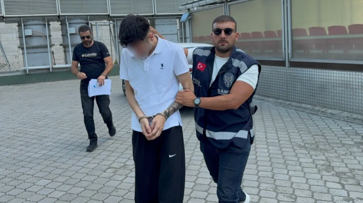 Samsun'da silahlı yaralama zanlısı adliyeye sevk edildi