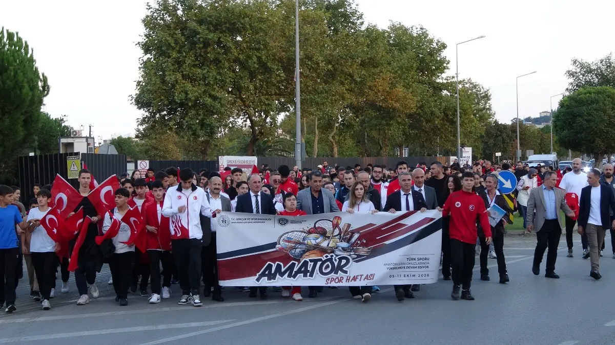 Samsun'da spor haftasına coşkulu kutlama