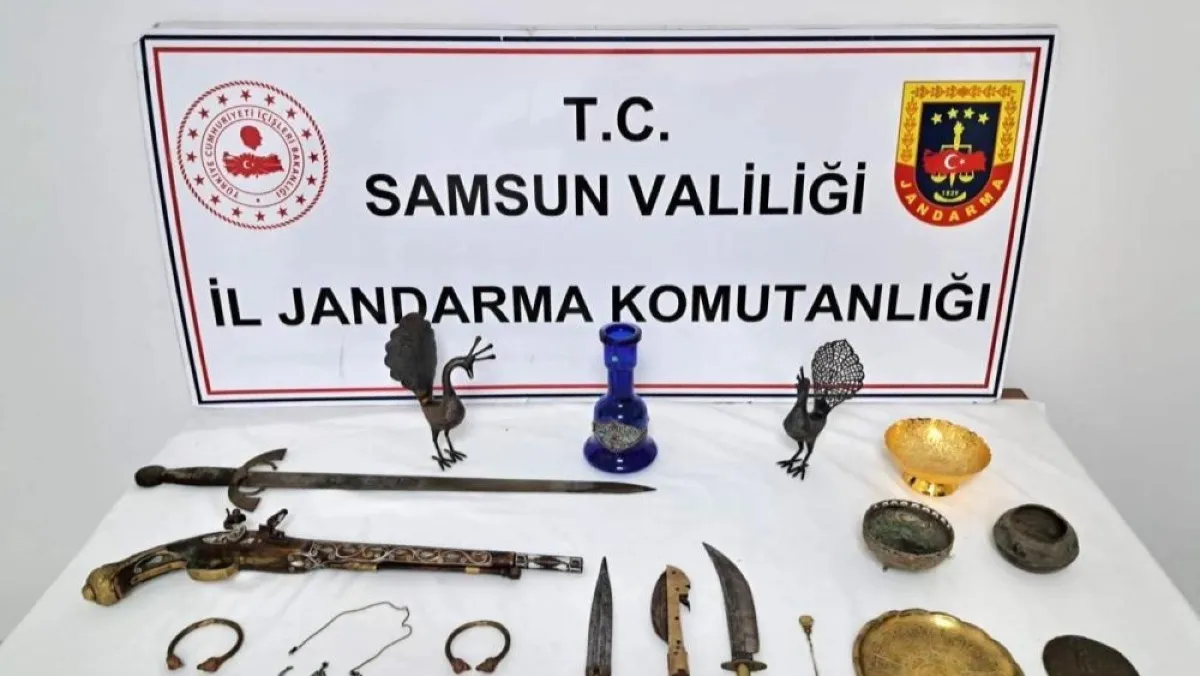 Samsun’da tarihi eser operasyonu: Çok sayıda obje ele geçirildi