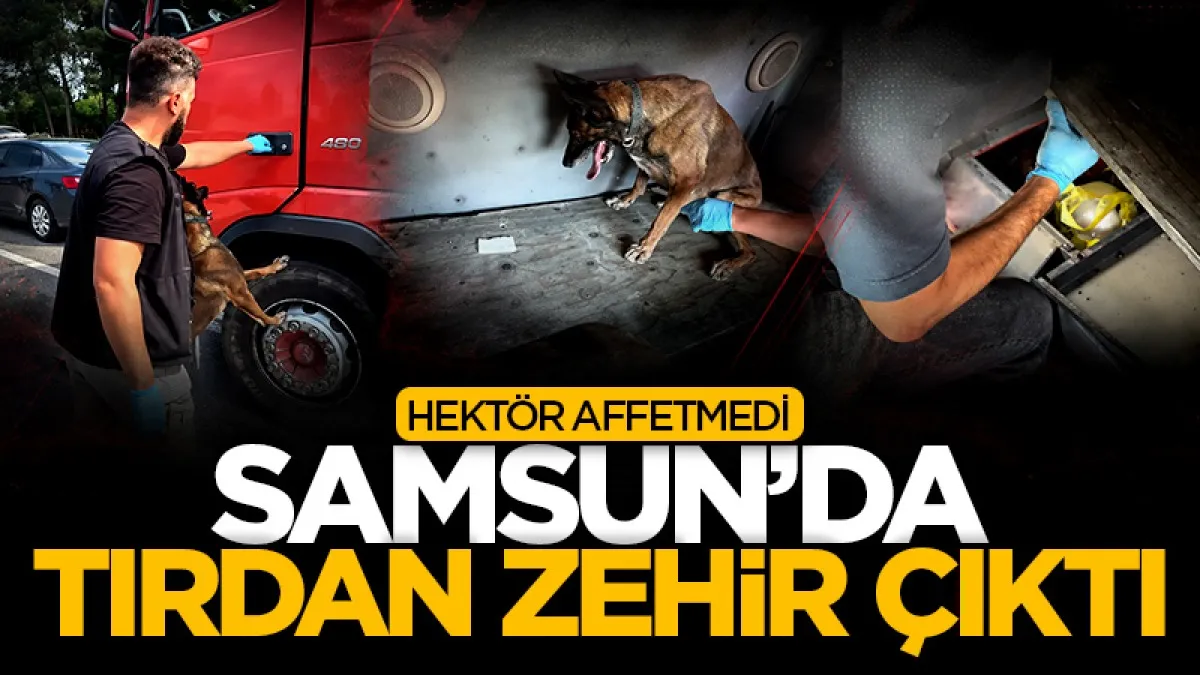 Samsun'da tırın gizli bölmesinden 7 kilo metamfetamin çıktı