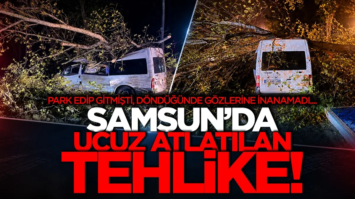 Samsun'da ucuz atlatılan tehlike: Park edip gitmişti, geri döndüğünde gözlerine inanamadı!
