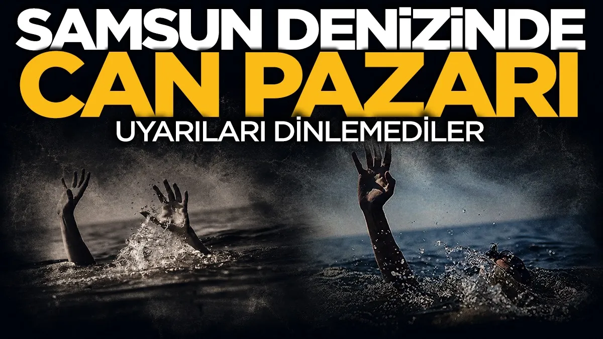 Samsun'da uyarılara rağmen denize giren 3 kişi boğulma tehlikesi geçirdi