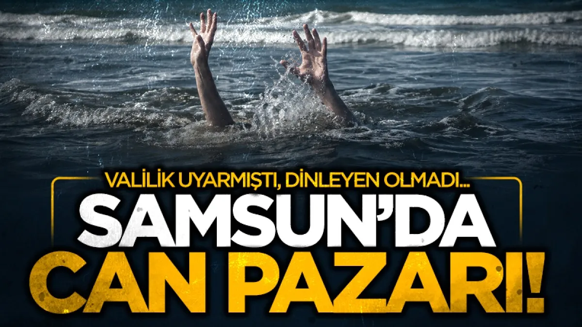Samsun'da valiliğin uyarısına rağmen denize giren 3 kişi boğulma tehlikesi geçirdi