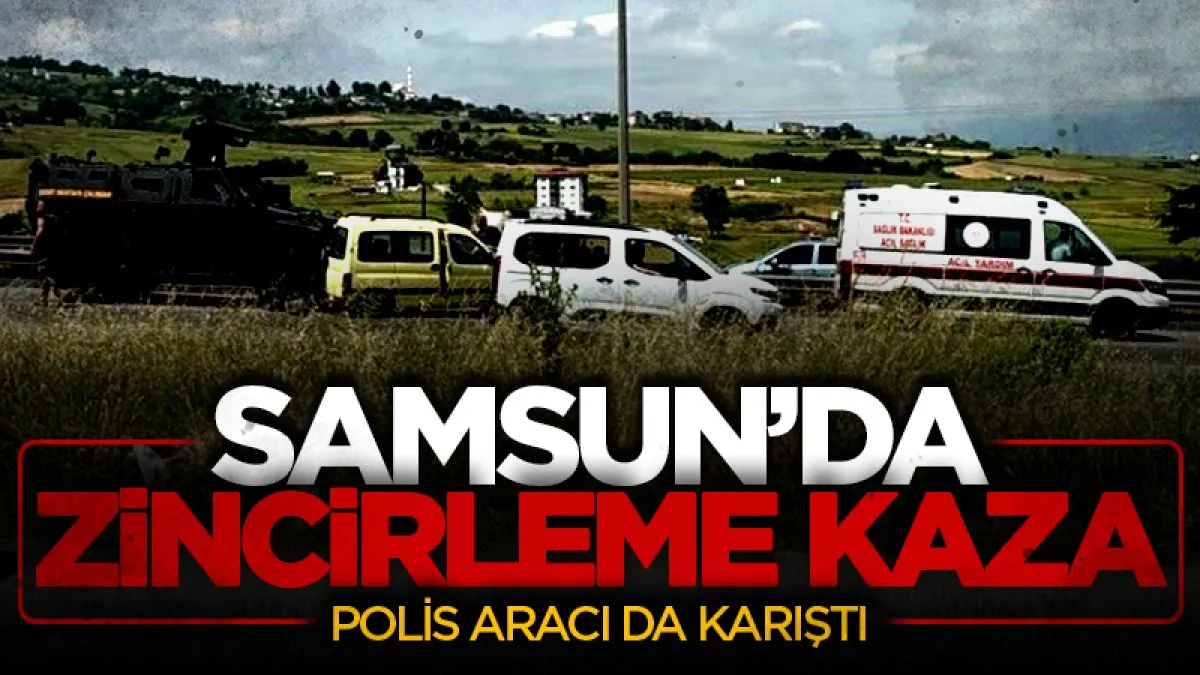 Samsun'da zincirleme trafik kazası: 1 yaralı