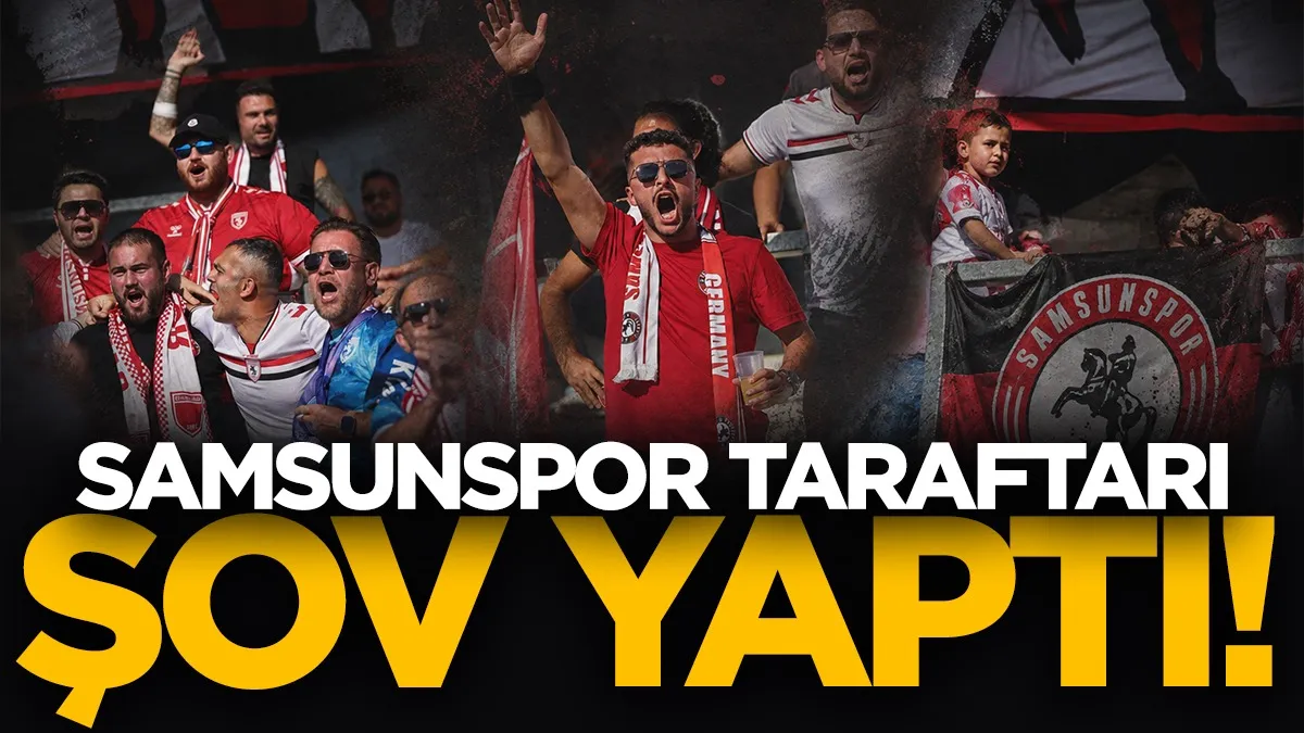 Samsunspor taraftarı Hollanda'da şov yaptı!