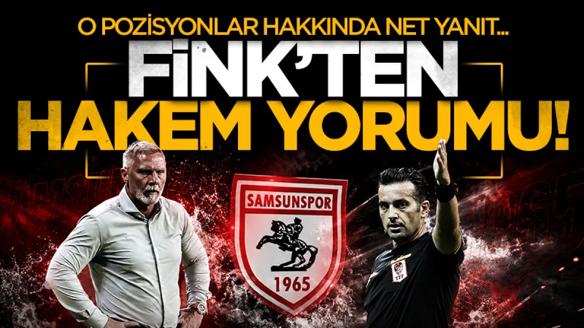 Samsunspor Teknik Direktörü Thorsten Fink'ten hakem Kadir Sağlam'a tebrik