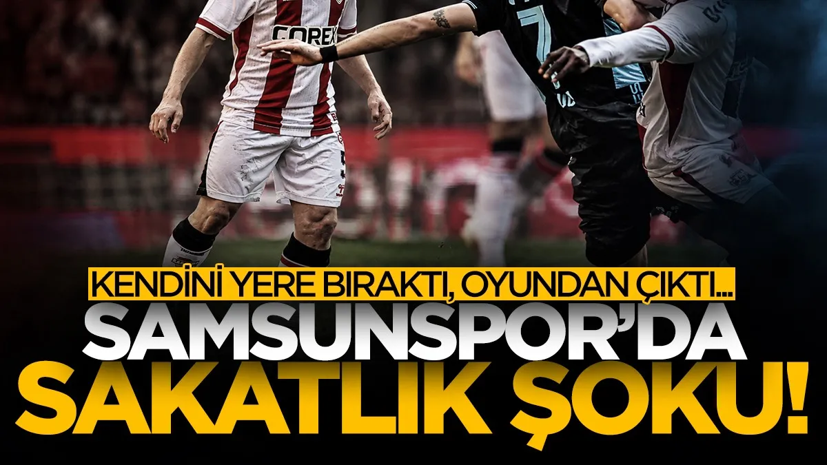 Samsunspor-Trabzonspor derbisinde sakatlık şoku! Kendini yere bıraktı, oyundan çıktı...