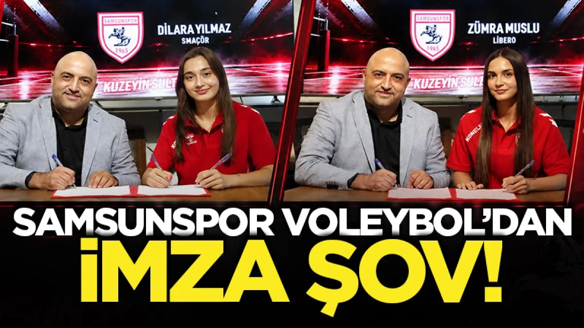 Samsunspor Voleybol'da imza şov