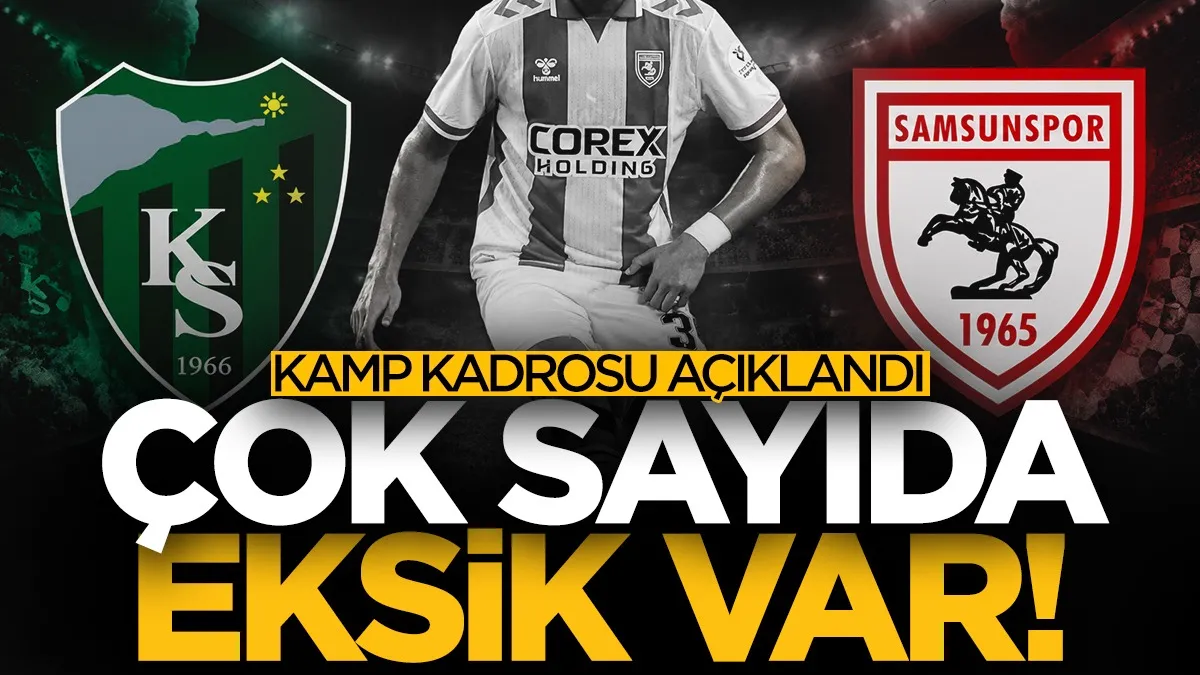 Samsunspor'un Kocaelispor maçı kamp kadrosu açıklandı! Çok sayıda eksik var...