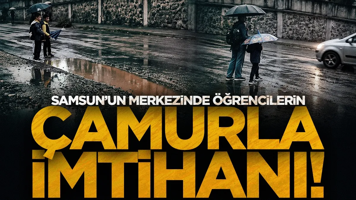 Samsun’un merkezinde öğrencilerin çamurlu yol çilesi: Veliler çözüm bekliyor