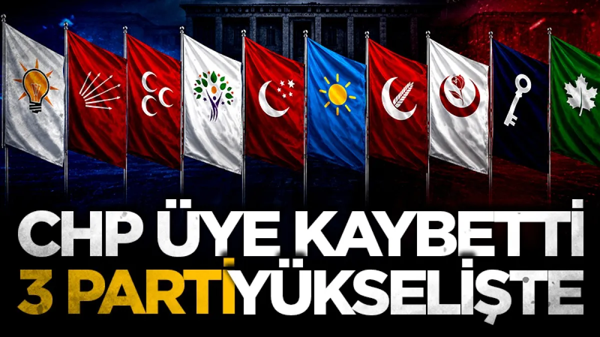 Siyasette kartlar yeniden karılıyor! CHP üye kaybetti 3 parti yükselişte